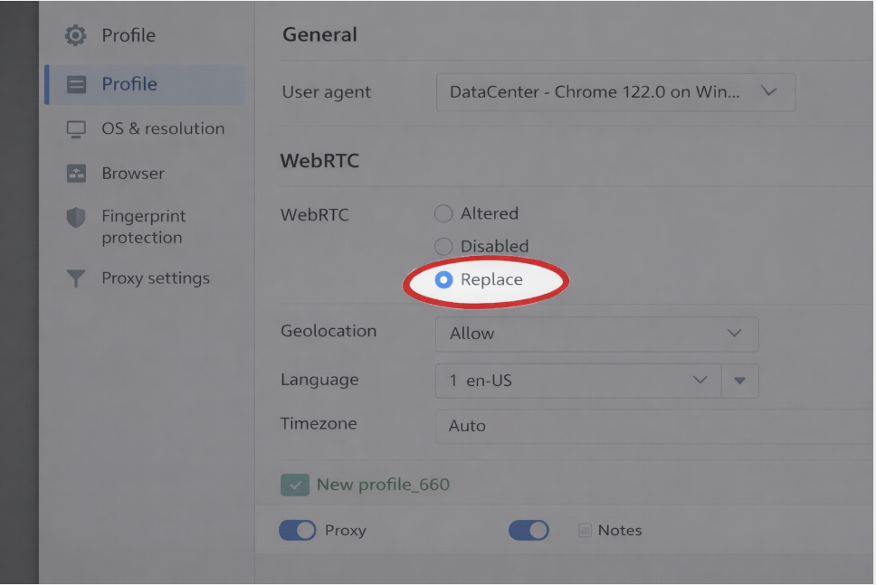 Hướng dẫn cấu hình chống rò rỉ WebRTC và DNS trên trình duyệt ẩn danh AdsPower khi nuôi acc MMO